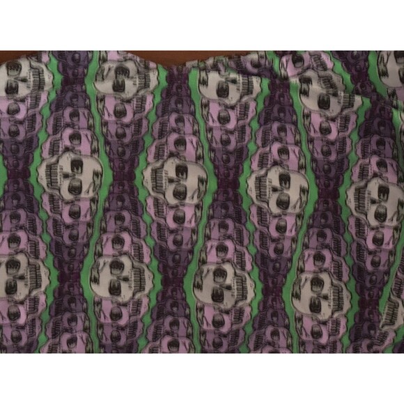 Womans  TALL & CURVY  LULAROE Leggings Halloween Skull purple Skeleton  TC2 plus - Picture 1 of 1